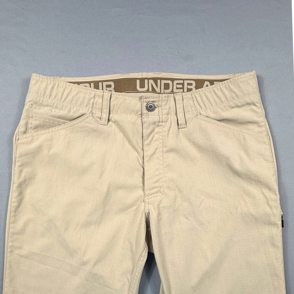 Under Armour Storm1 Tactical Elite Pants Tan Ripstop Water Repellent Sz 34x34